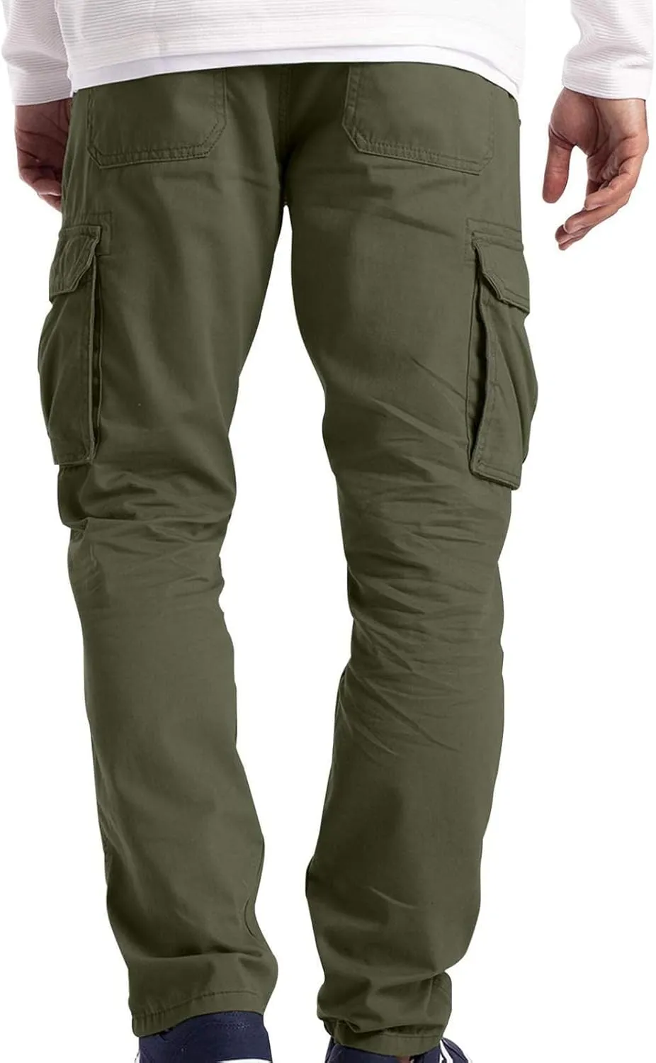 Multiple Pockets Cargo Pants Mens Work Sports Pants Straight Leg Trousers Outdoor Hiking Joggers Mens Slim Fit Cargo