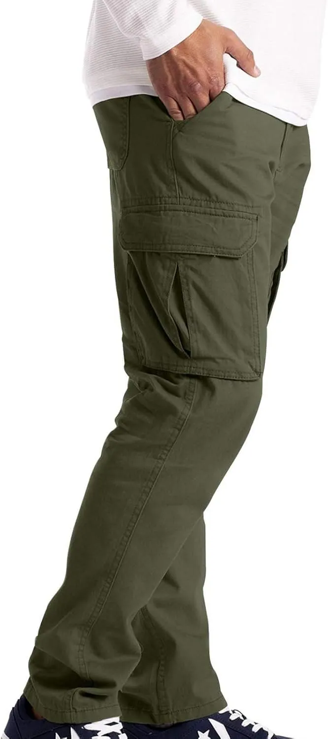 Multiple Pockets Cargo Pants Mens Work Sports Pants Straight Leg Trousers Outdoor Hiking Joggers Mens Slim Fit Cargo