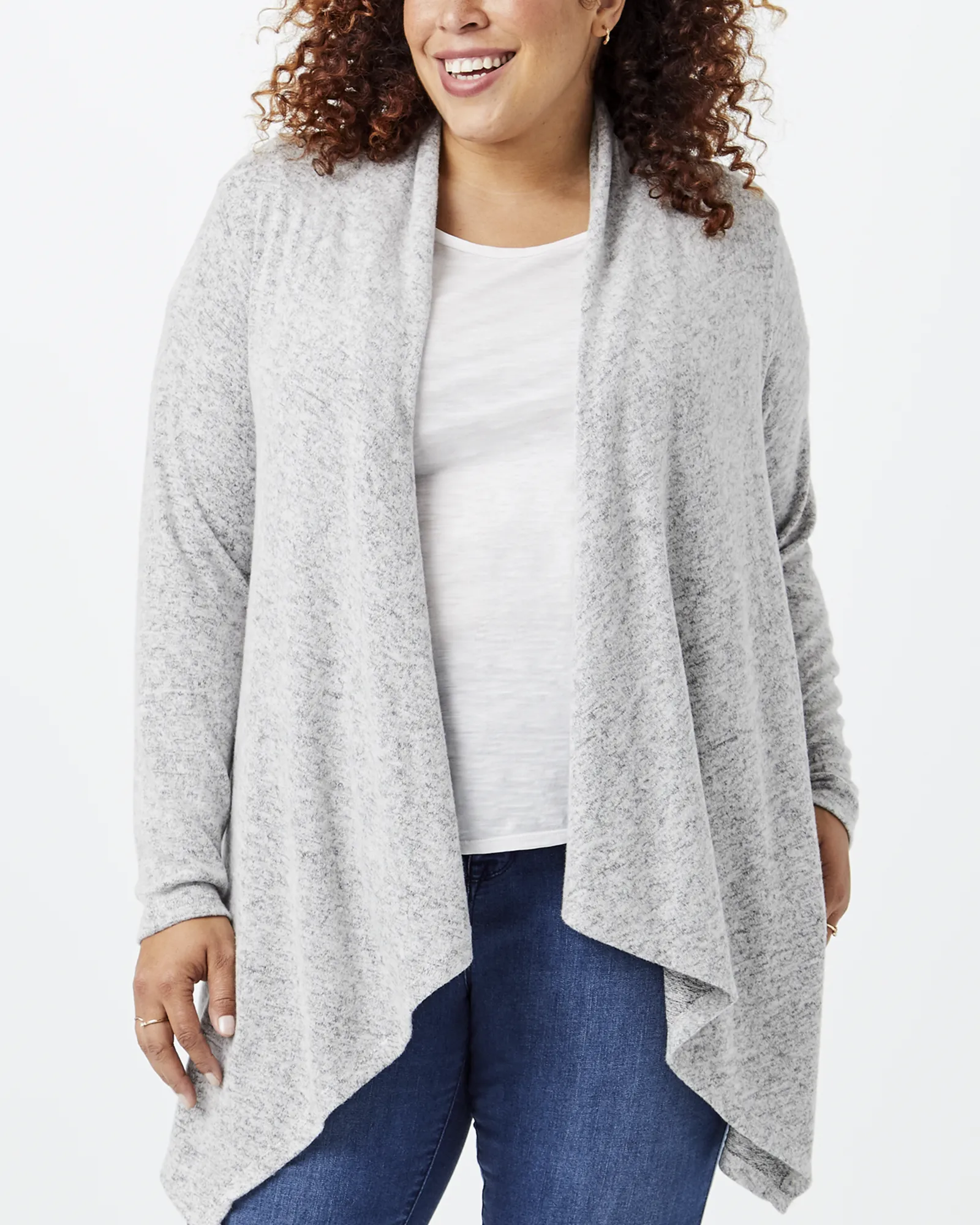 Nisha Waterfall Cardigan | Charcoal Grey