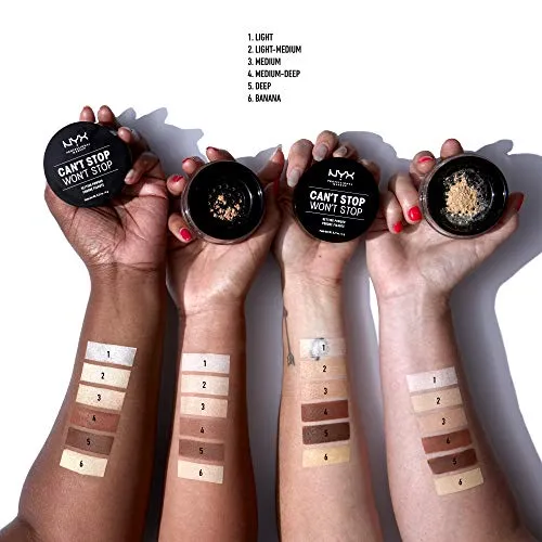 NYX Professional Makeup Can't Stop Won't Stop Setting Powder, Light, 0,21 Oz.