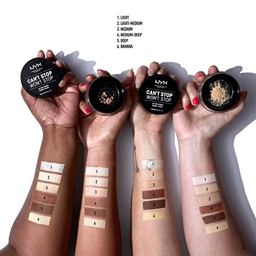NYX Professional Makeup Can't Stop Won't Stop Setting Powder, Light, 0,21 Oz.