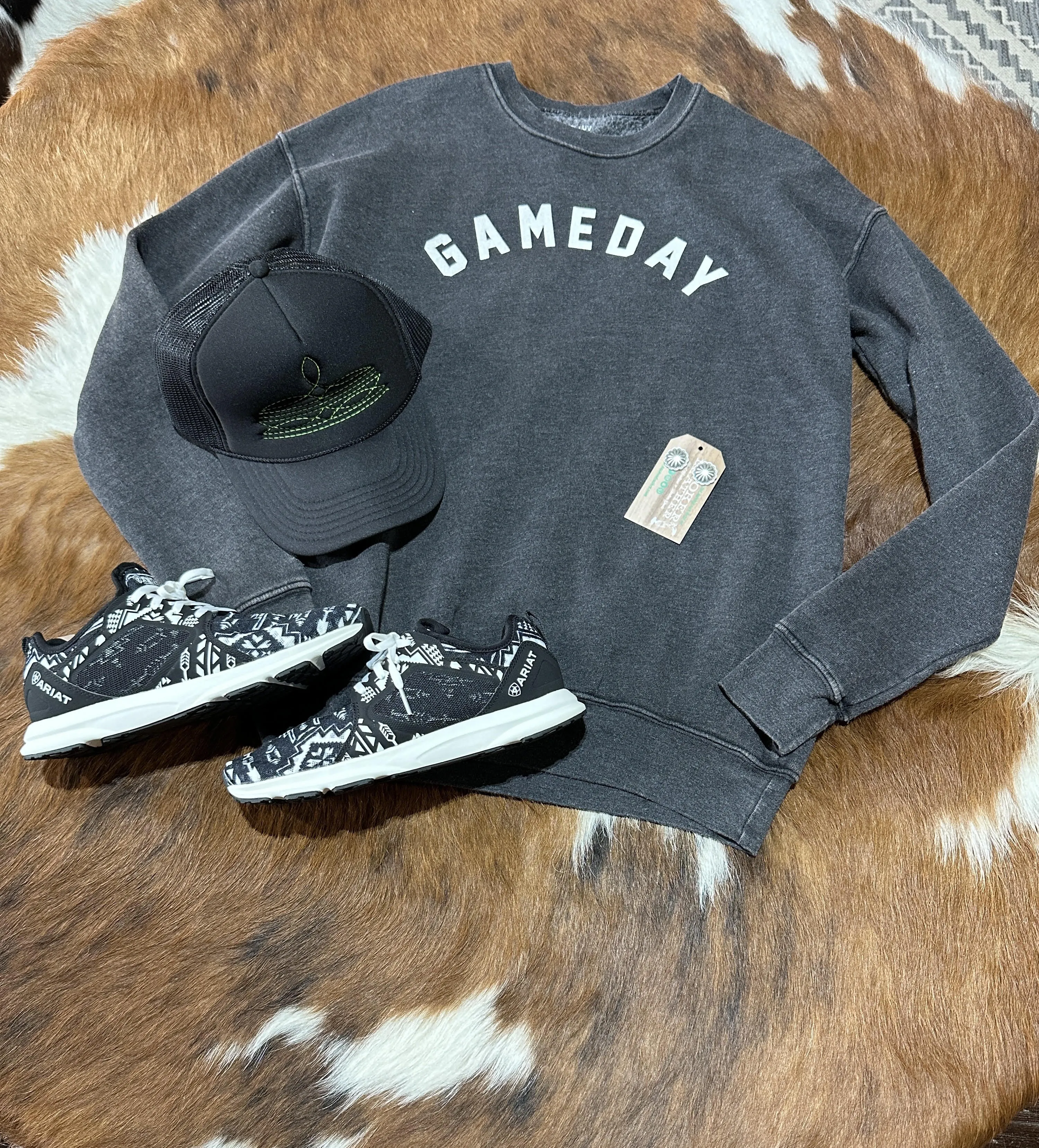Oakes Gameday Mineral Sweatshirt [Black] ✙ON SALE NOW✙
