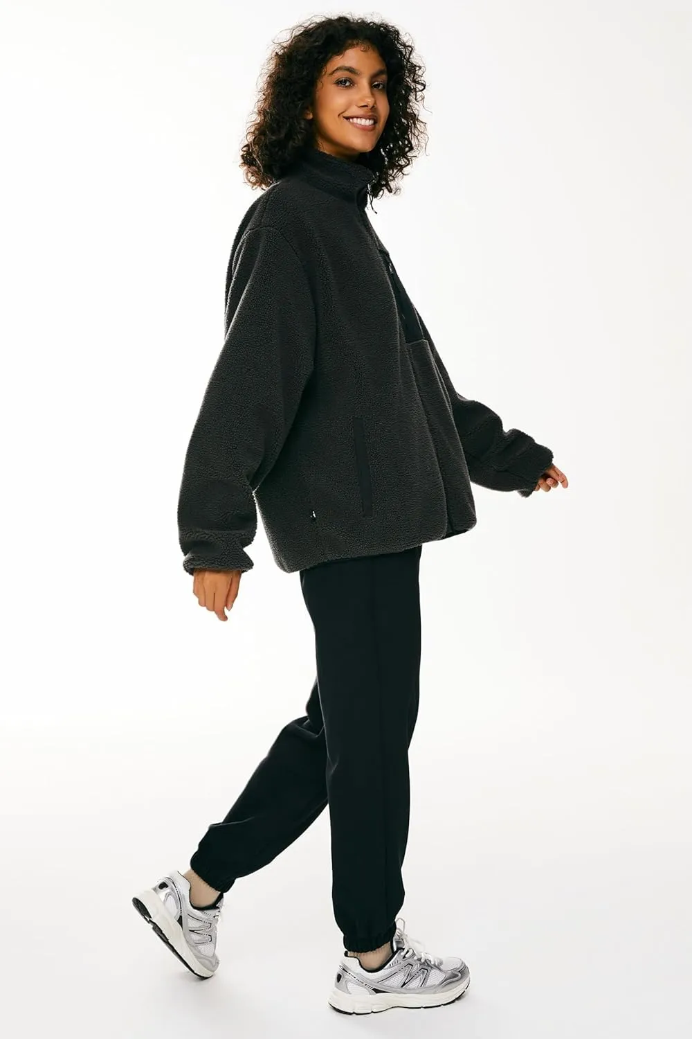 Orolay Women's Reversible Fleece Jackets Full Zip Long Sleeve Coat Soft Fall Winter Outerwear with Pockets