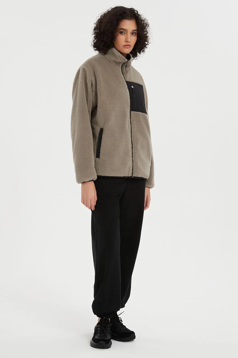 Orolay Women's Reversible Fleece Jackets Full Zip Long Sleeve Coat Soft Fall Winter Outerwear with Pockets