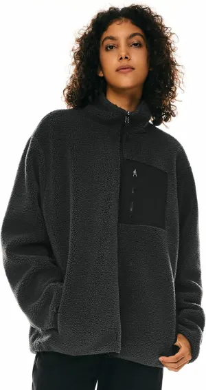 Orolay Women's Reversible Fleece Jackets Full Zip Long Sleeve Coat Soft Fall Winter Outerwear with Pockets