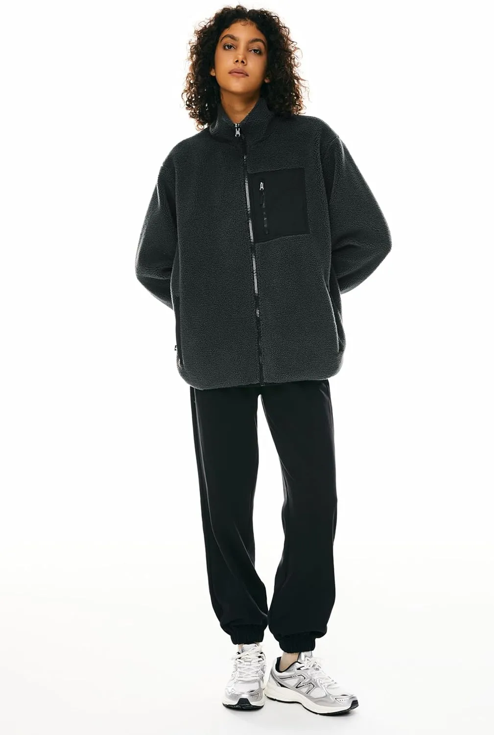 Orolay Women's Reversible Fleece Jackets Full Zip Long Sleeve Coat Soft Fall Winter Outerwear with Pockets