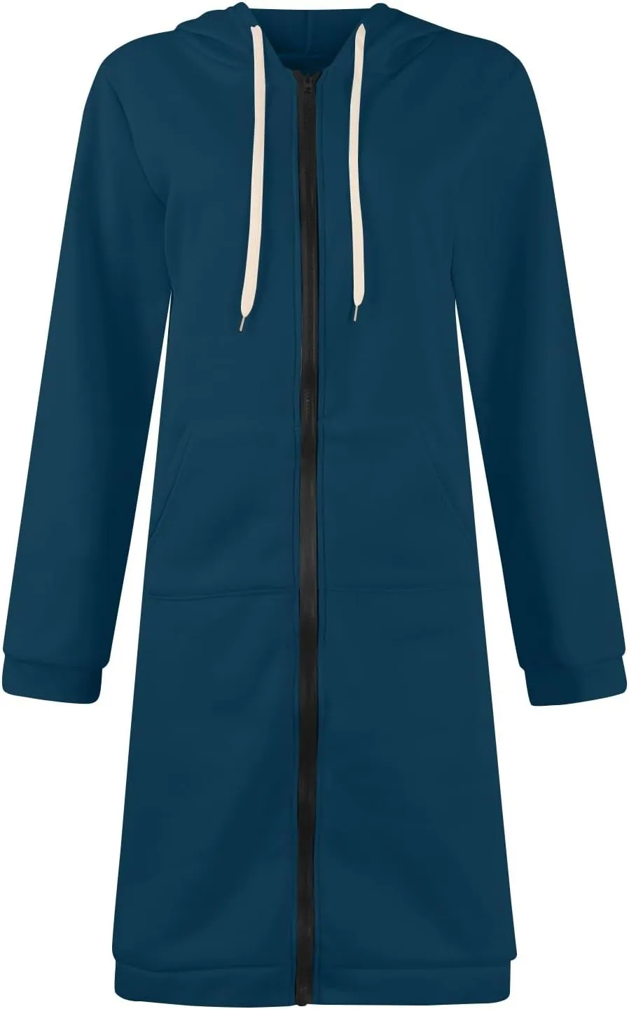 Palaver Long Hoodies for Women oversized Zipper Hooded Jacket Winter Lightweight Fall Casual Sweatshirts with Pockets