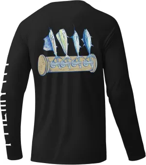 Palmyth Mens Fishing Shirts Long Sleeve Sun Protection Shirts UPF 50  Rash Guard T-Shirt Tee