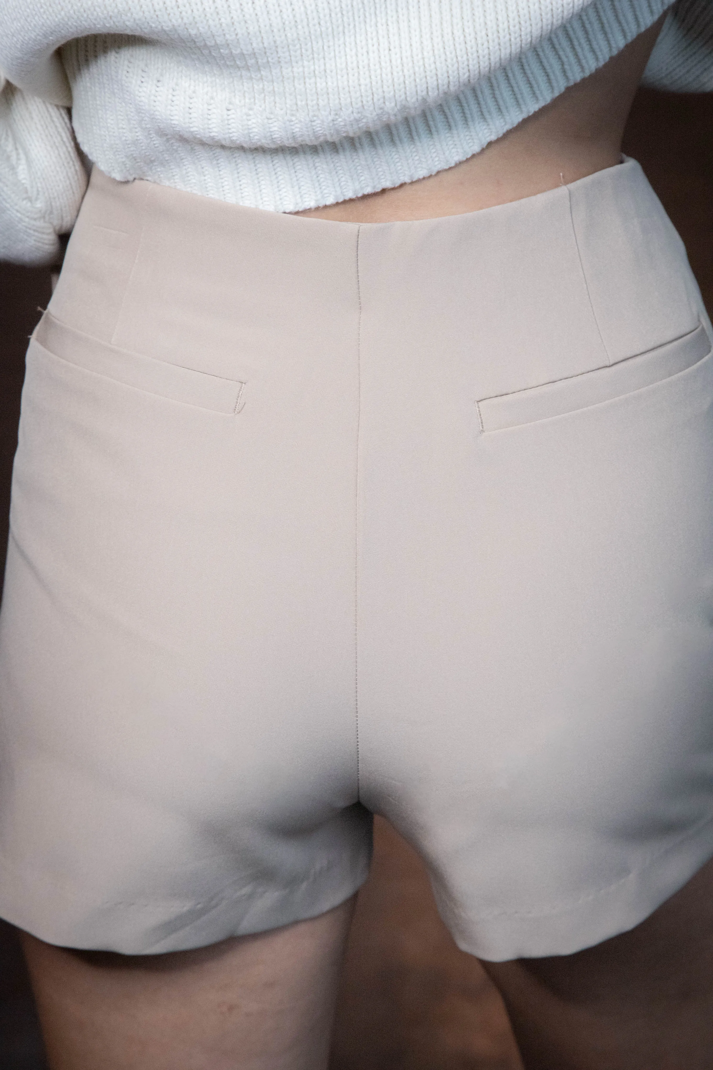 Paloma Buckle Detail Wrap Skort, Khaki