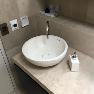 Pietra Bianca Surena Above Counter Basin - White Matte