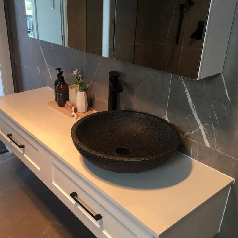 Pietra Bianca Surena Above Counter Basin - White Matte