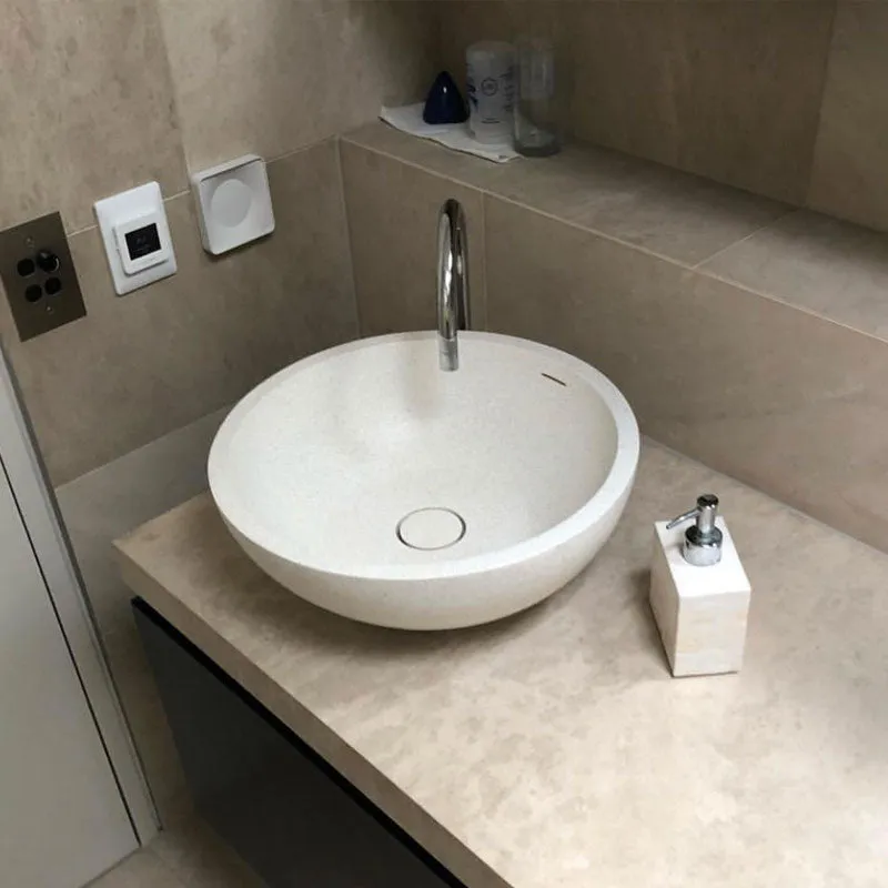 Pietra Bianca Surena Above Counter Basin - White Matte