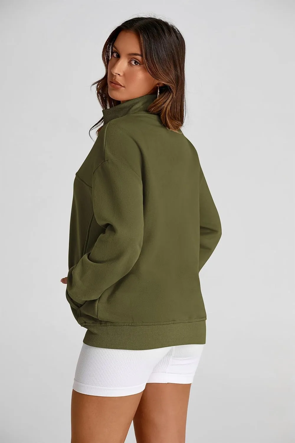 PRETTYGARDEN Women's 2025 Spring Fall Fashion Full Zip Up Sweatshirt Long Sleeve Loose Fit Trendy Casual Jacket with Pockets