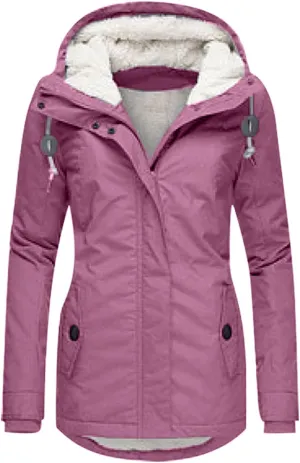 Puffer Jackets Womens Warm Hooded Jacket Thick Cotton Padded Loose Fleece Outerwear Oversized Hooded Winter Coats