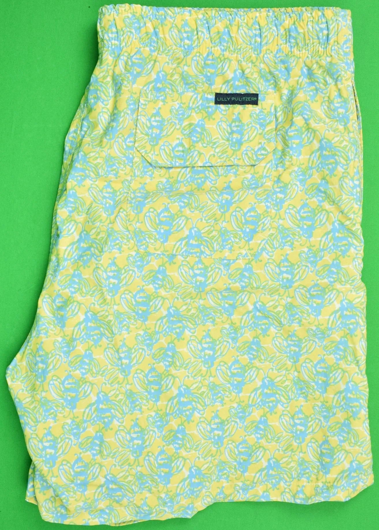 "Lilly Pulitzer Wasp Bumblebee Swim Trunks Sz: L" (SOLD)