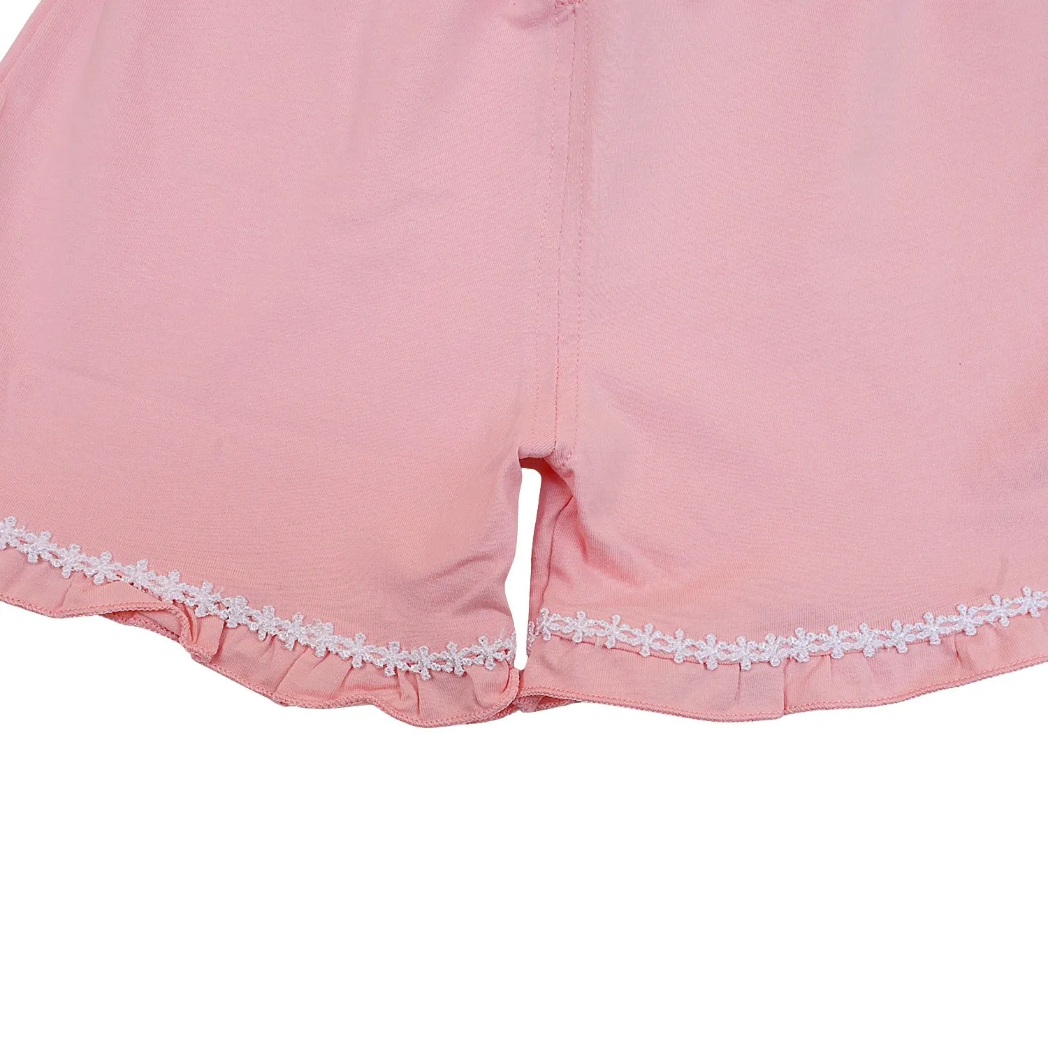 Rabbit Half Sleeves Shorts Set for Girls
