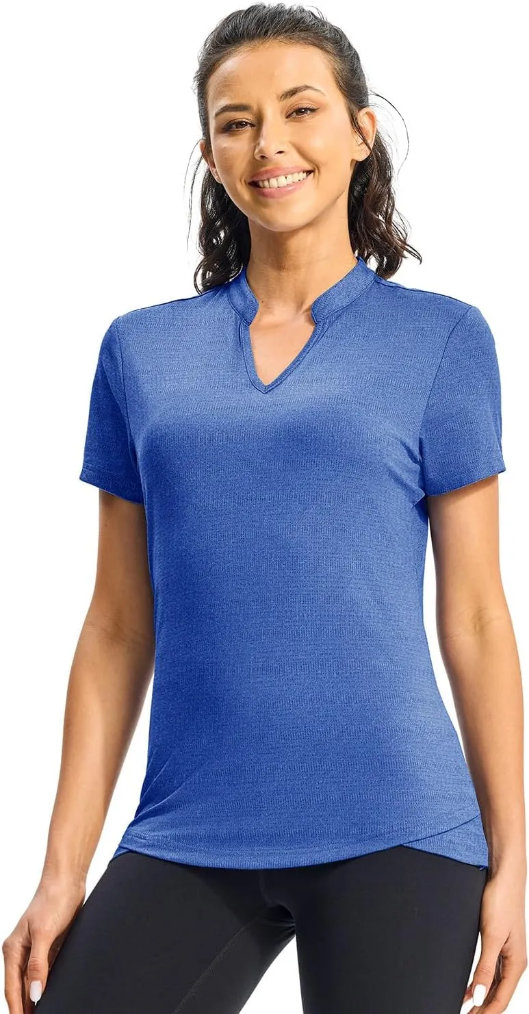Rdruko Women's Hiking Shirts Short Sleeve UPF 50  Sun Protection Lightweight Dry Fit Running Fishing Shirts