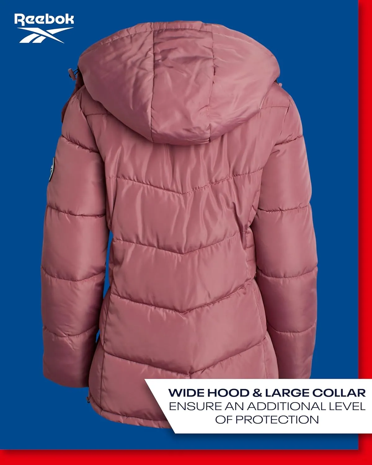 Reebok Women's Puffer Jacket - Heavyweight Quilted Puffer Jacket with Faux Fur Trim Hood - Outerwear Jackets for Women (S-XL)