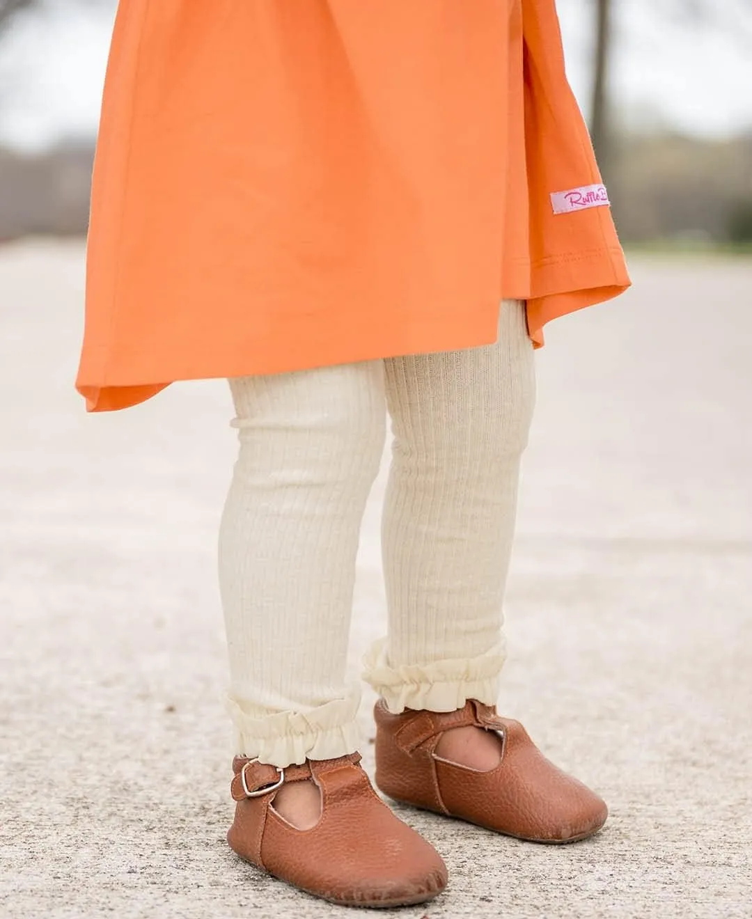RuffleButts Baby/Toddler Girls Footless Ruffled Tights