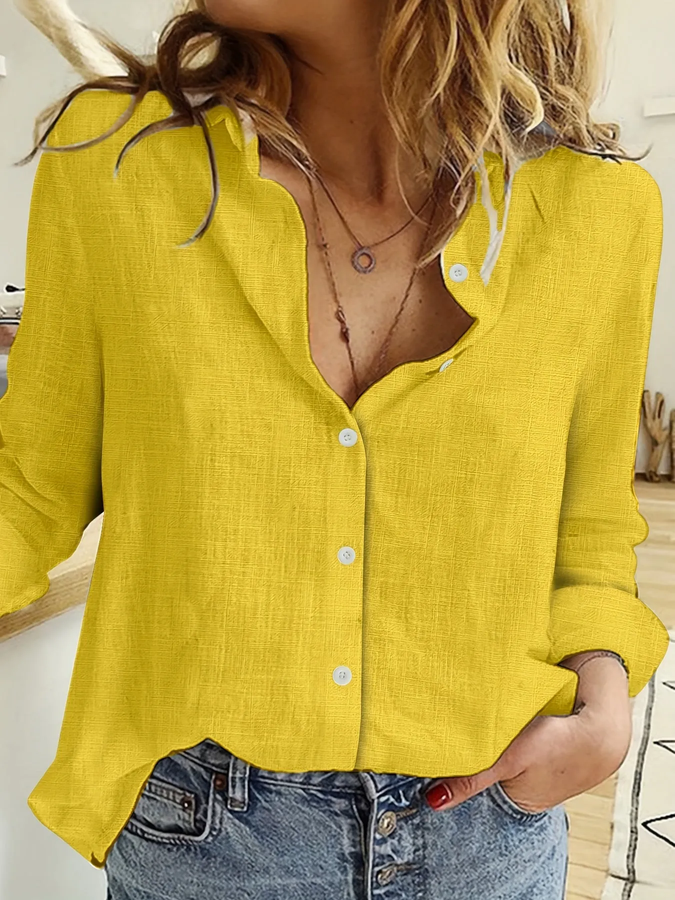 Sharon - Chic Linen Button-Up