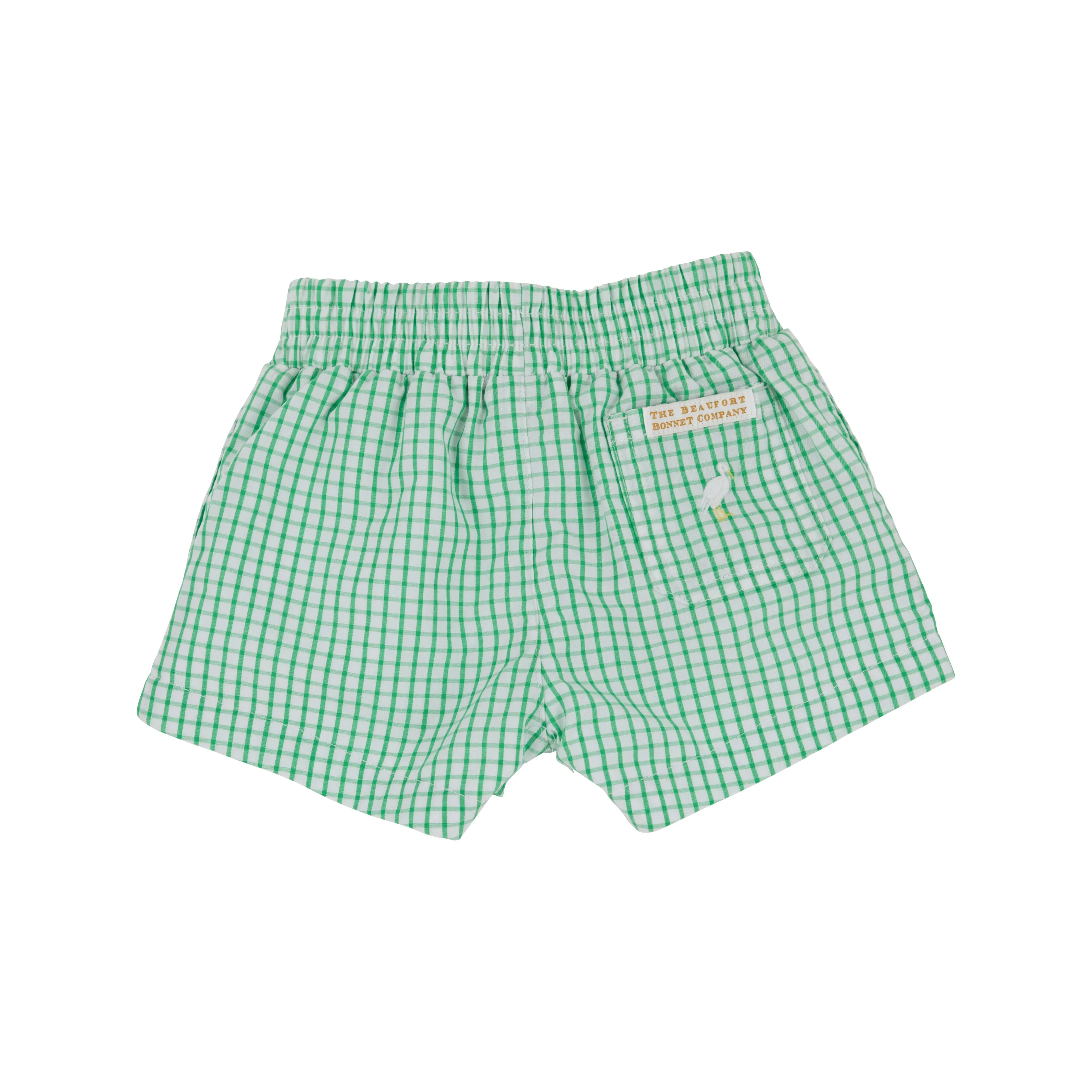 Sheffield Shorts - Kiawah Kelly Green Windowpane