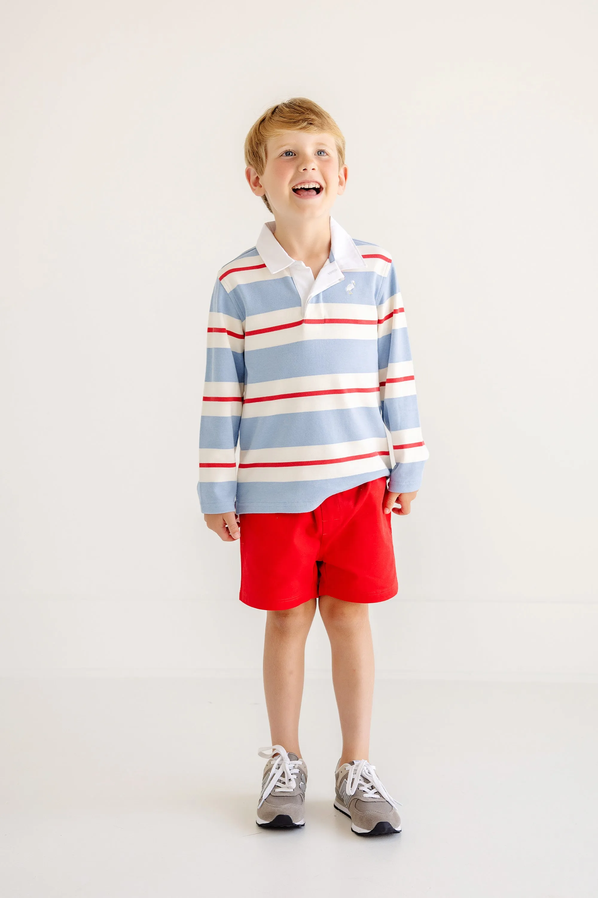 Sheffield Shorts - Richmond Red with Multicolor Stork