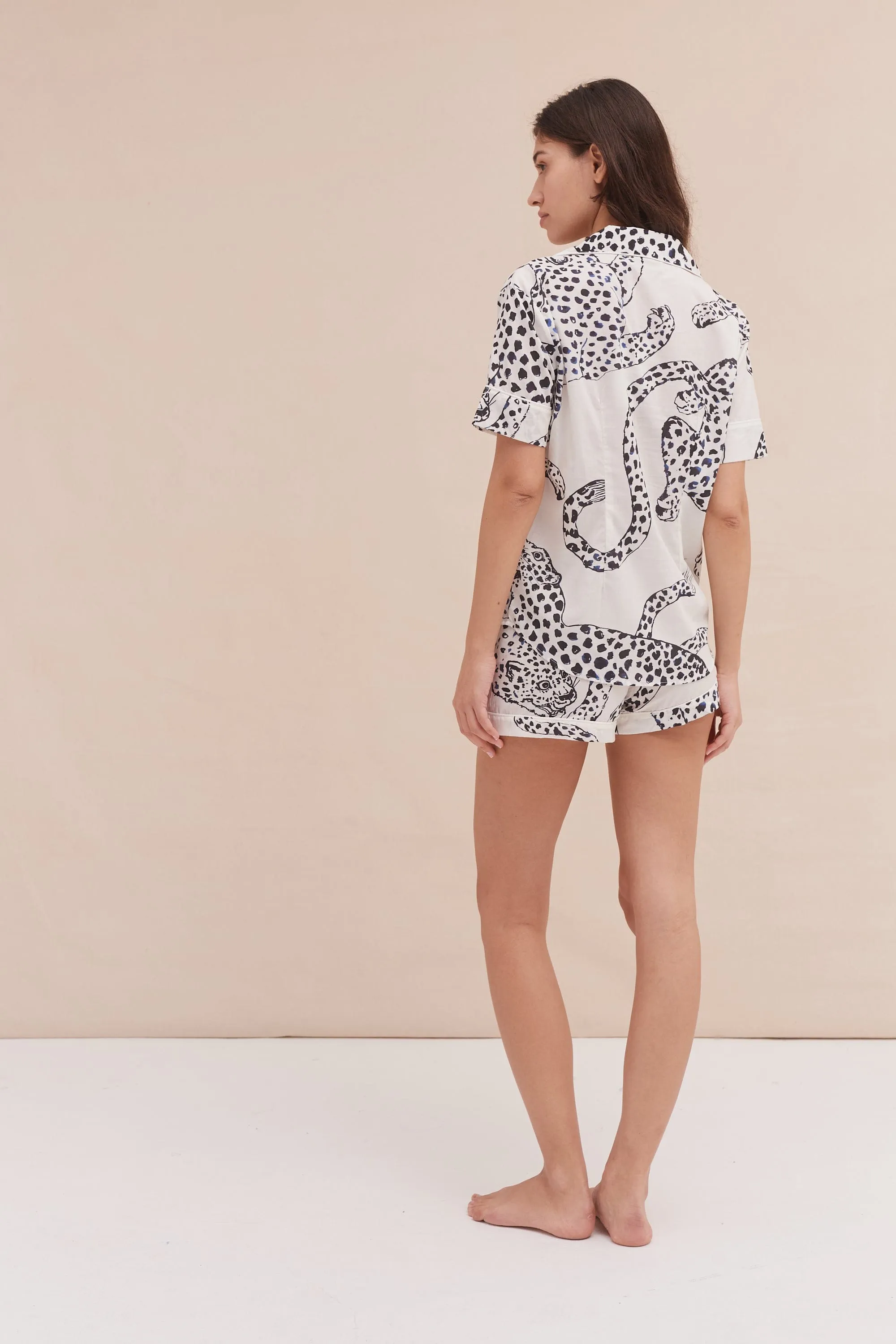 Short Pyjama Set The Jag Print Cream