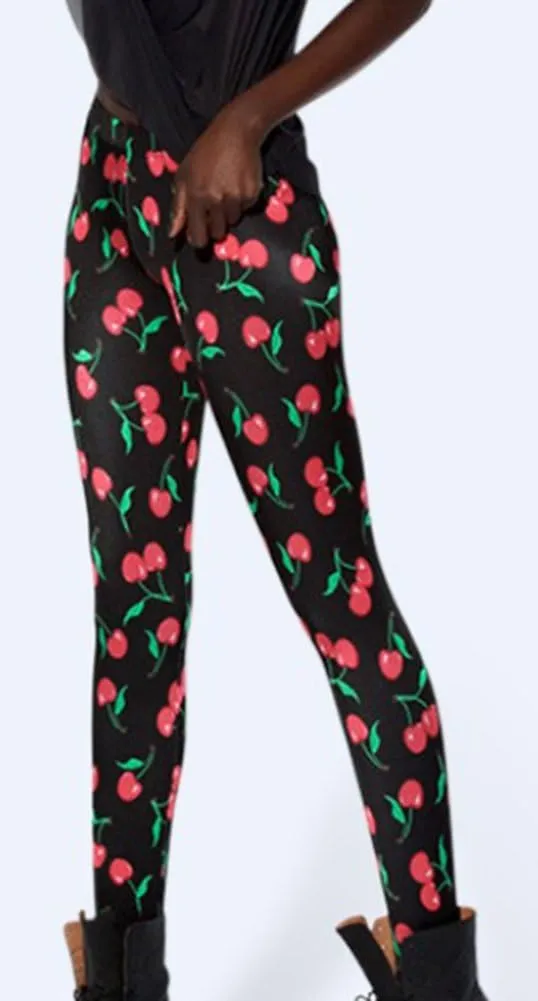 Sister Amy Women's Floral Printed Footless Elastic Tights Legging