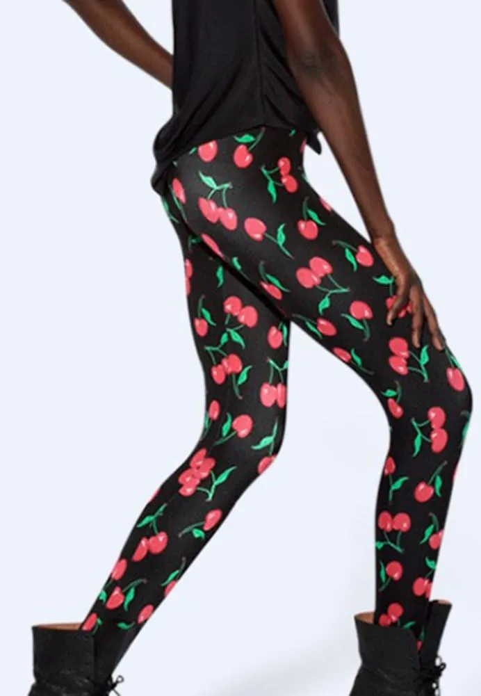 Sister Amy Women's Floral Printed Footless Elastic Tights Legging