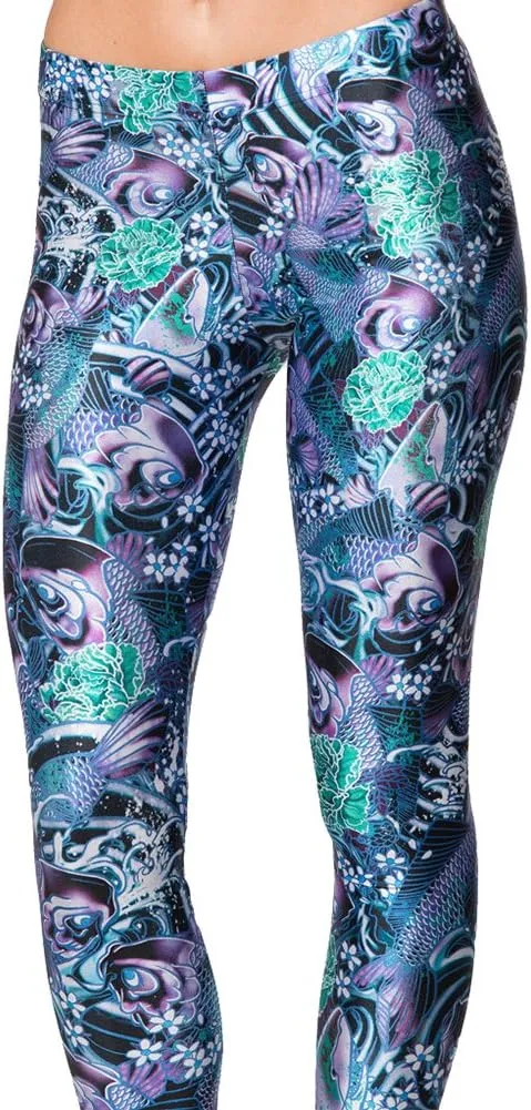 Sister Amy Women's Floral Printed Footless Elastic Tights Legging