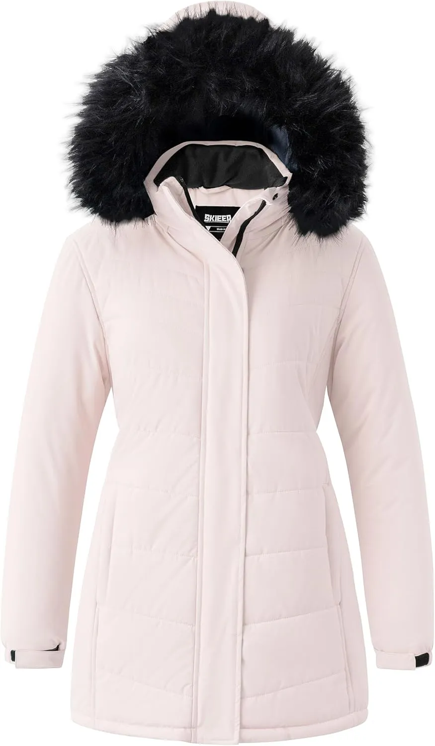 Skieer Women's Waterproof Ski Jacket Windproof Warm Winter Coat Thick Padded Snow Parka