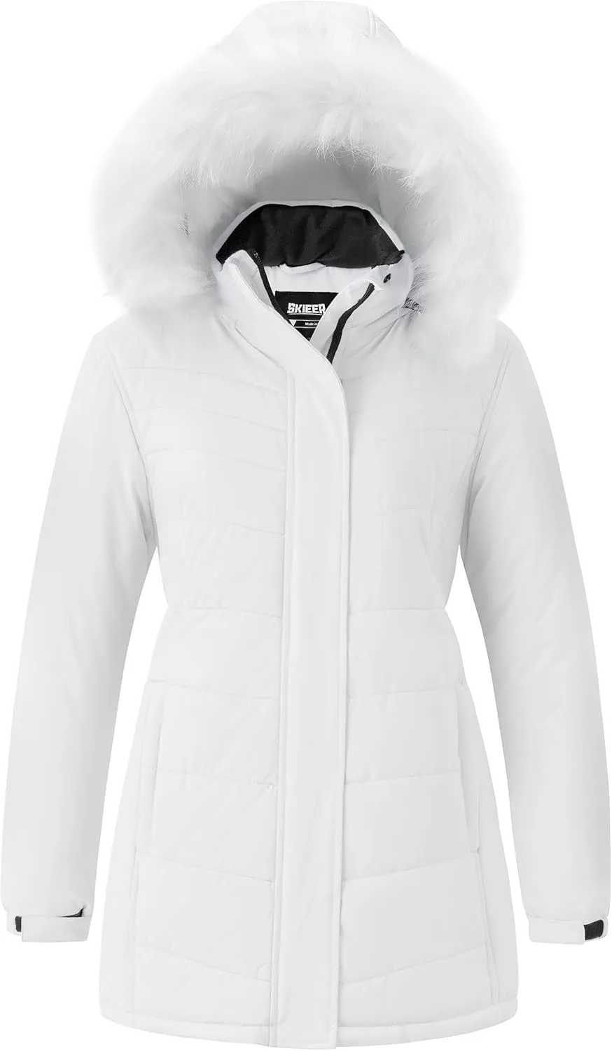 Skieer Women's Waterproof Ski Jacket Windproof Warm Winter Coat Thick Padded Snow Parka