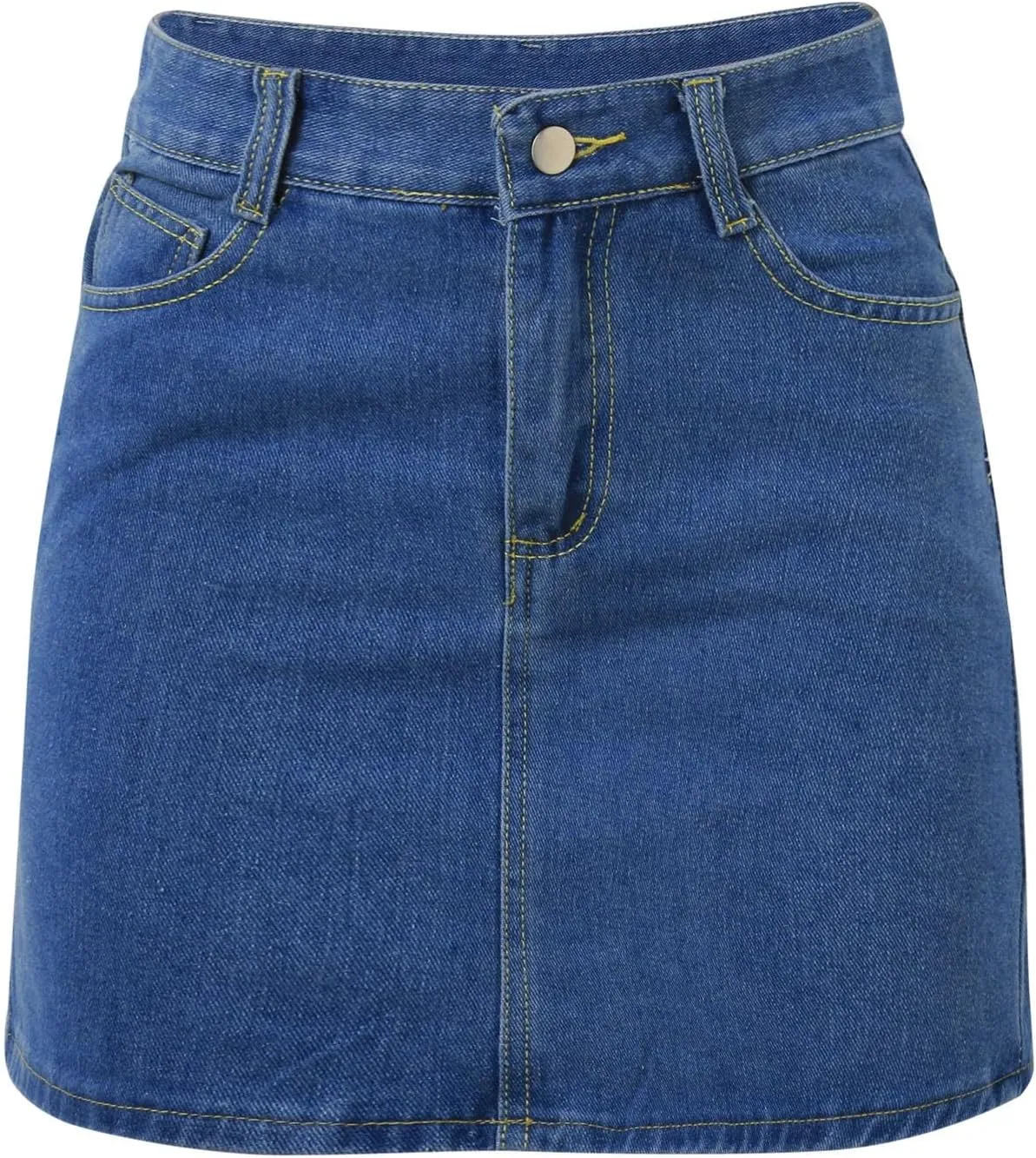 Skirts for Women Denim Mini Cargo Skirt Mid Rise Soft Button Up Bodycon Y2K Trendy Casual Jean Skirt Shorts Slim Fit