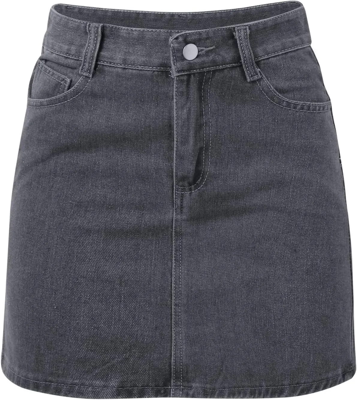 Skirts for Women Denim Mini Cargo Skirt Mid Rise Soft Button Up Bodycon Y2K Trendy Casual Jean Skirt Shorts Slim Fit