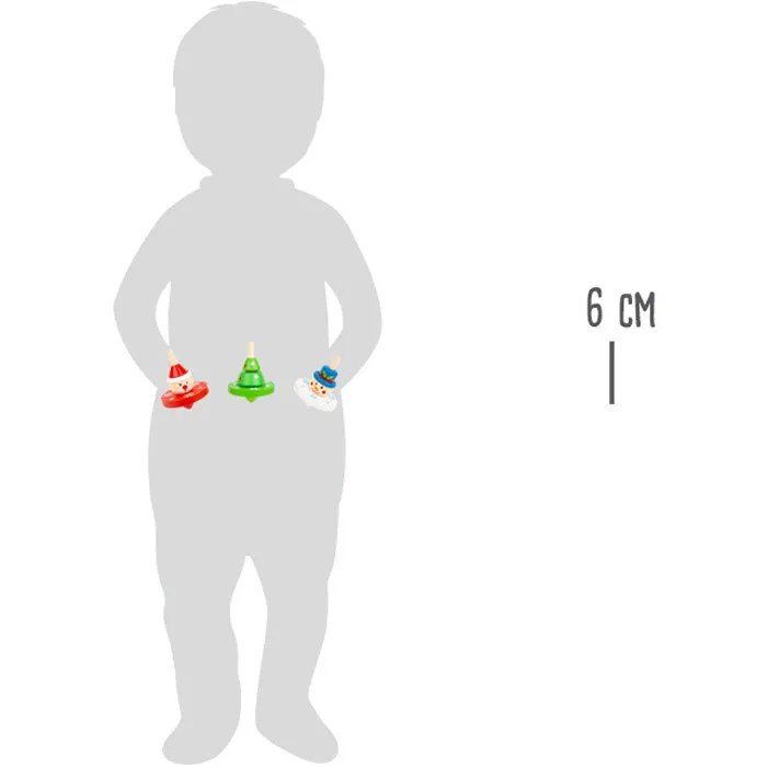 Small Foot Christmas Spinning Tops