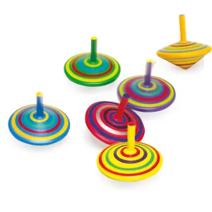 Small Foot Wooden Spinning Top Striped