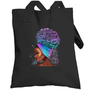 Sophisticated  Totebag, Tshirts, and Hoodies - African American Lady in Headwrap