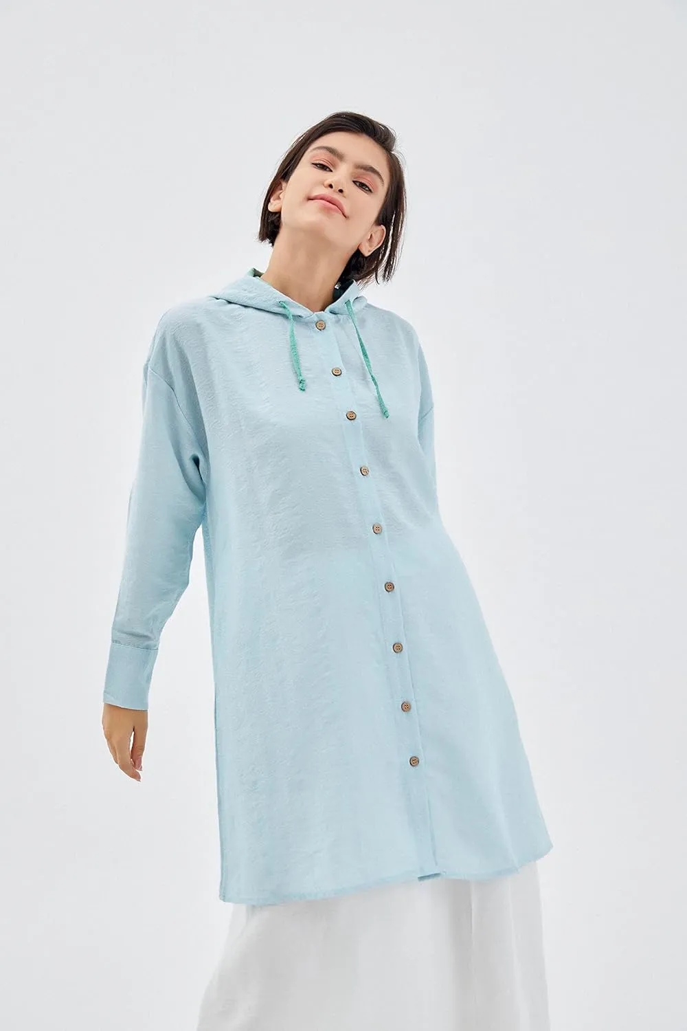 Sorbet Women's long Hoodie light oversized thin Sweatshirt Jacket- Lightweight Long Sleeve Hooded Tunic, Loose Cardigan