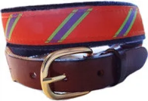 Special Sale Men's Exclusive Preppy Stripe Canvas Ribbon Belt |Designs by Lillie