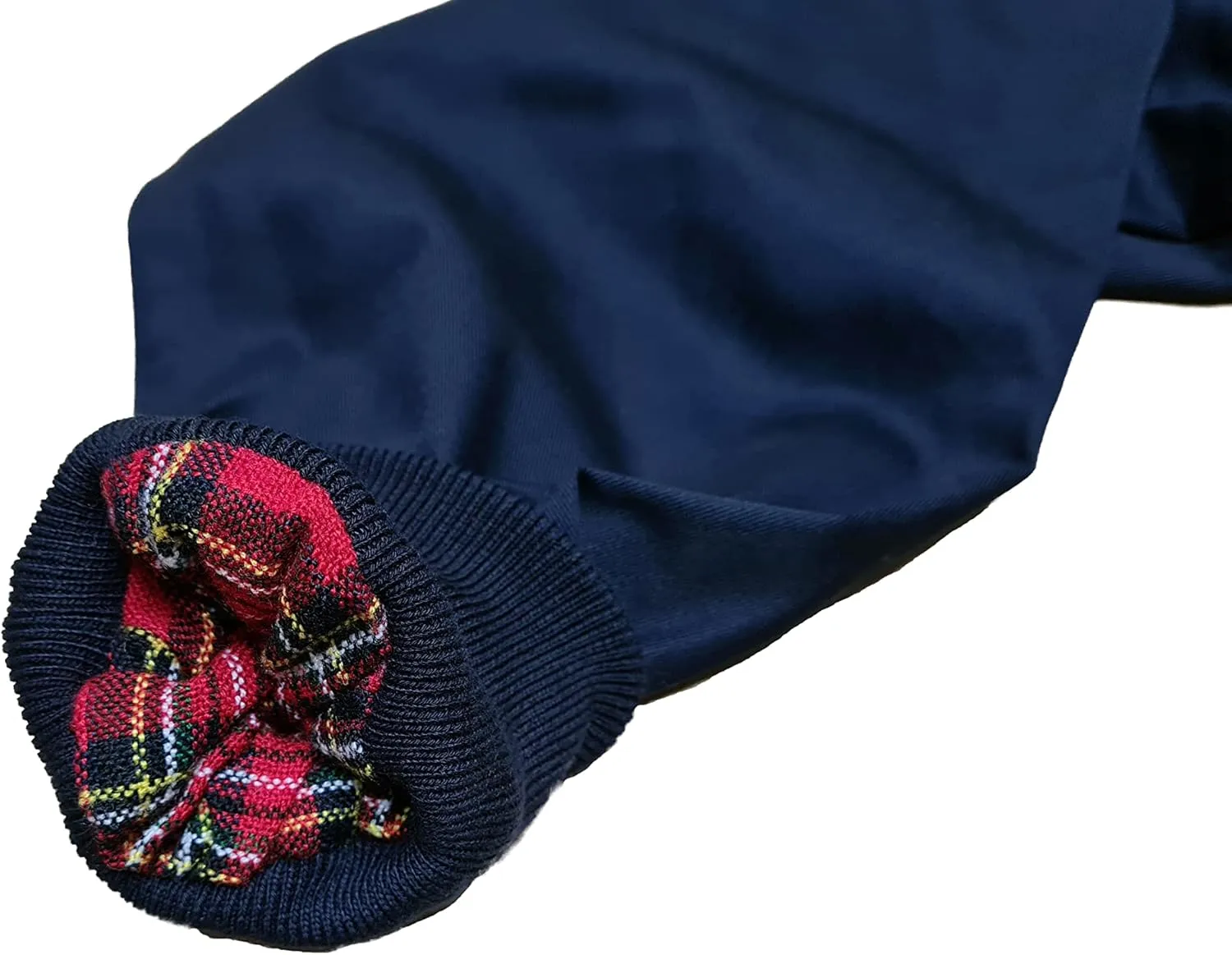 Spirit of England Mens Classic Harrington Style Jacket Knightsbridge Burgundy Red Tartan Lined