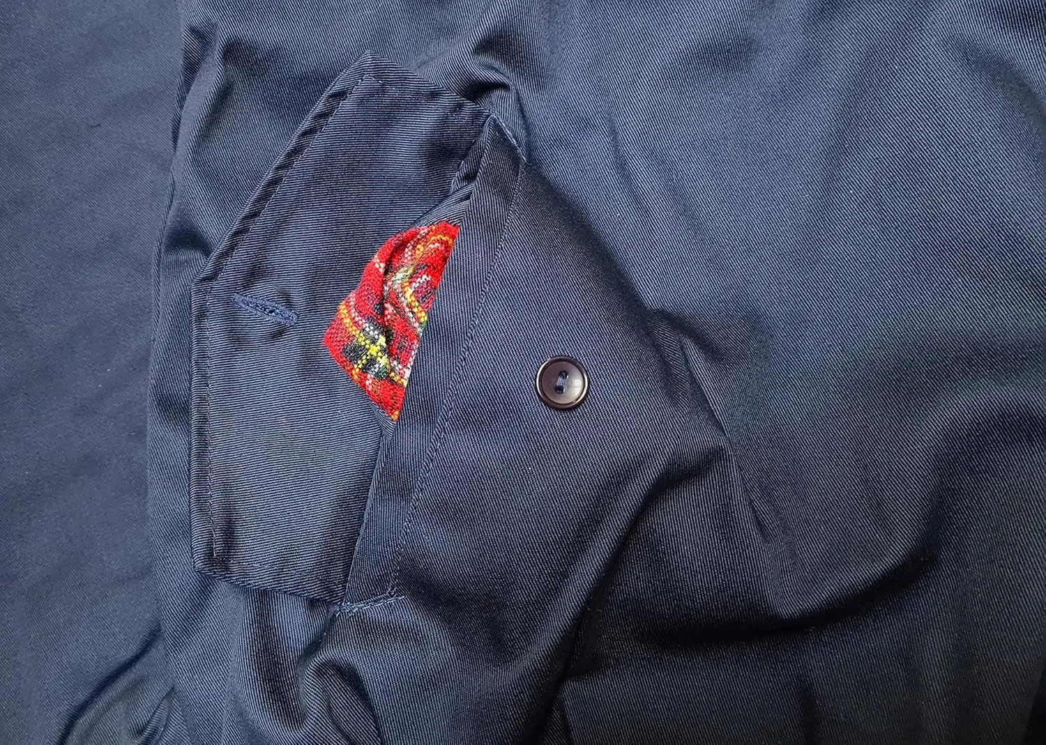 Spirit of England Mens Classic Harrington Style Jacket Knightsbridge Burgundy Red Tartan Lined
