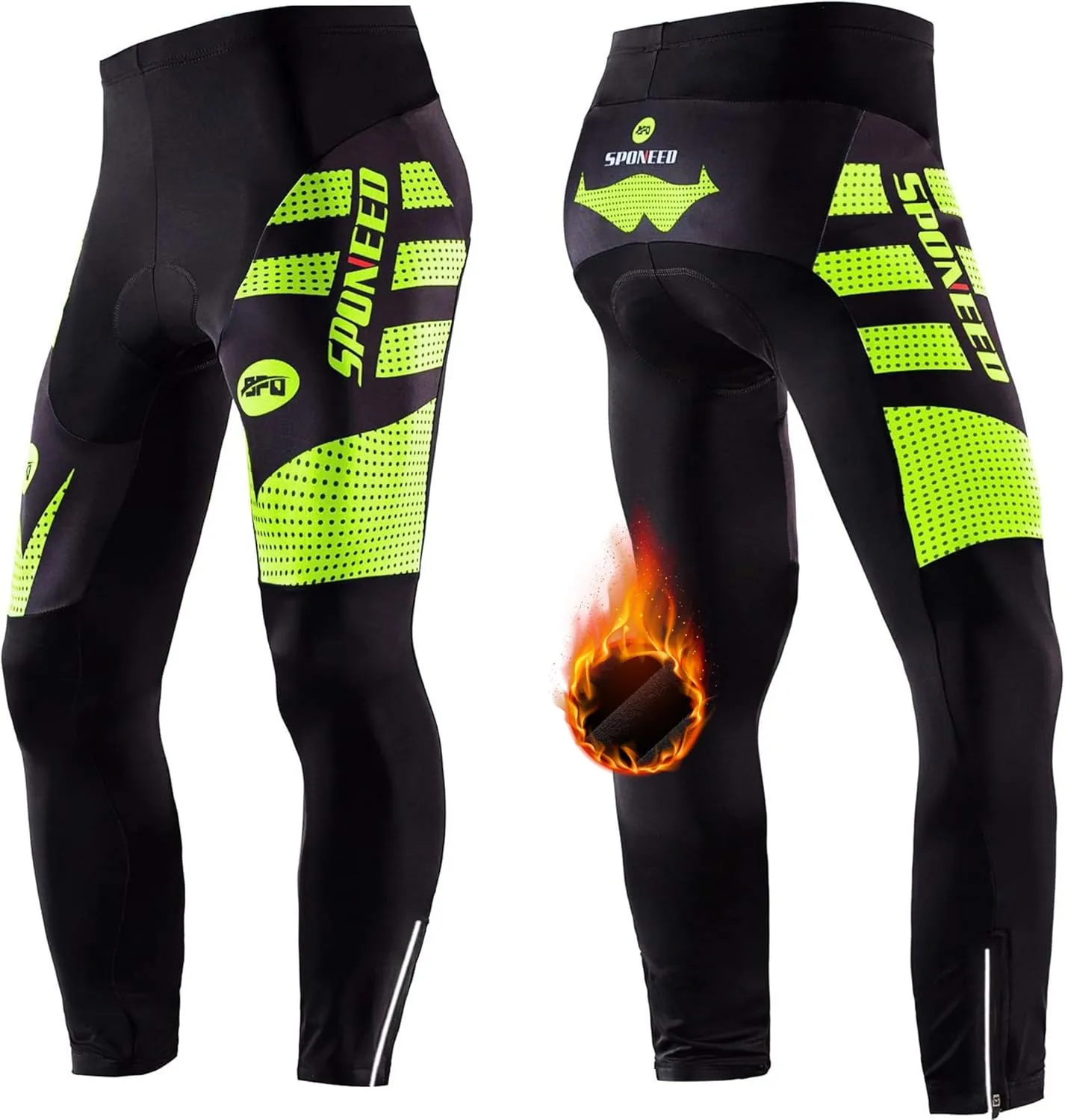 sponeed Men's Bicycle Pants 4D Padded Road Cycling Tights Leggings Outdoor Cyclist Riding Bike Wear