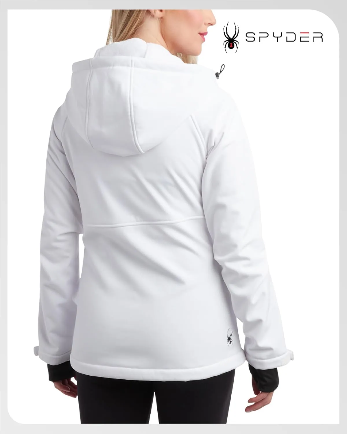 Spyder Womens Softshell Jacket - Lightweight Water Resistant Terry Fleece Zip Up Jacket Womens Windbreaker for Hiking (S-XL)