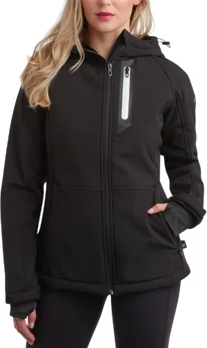 Spyder Womens Softshell Jacket - Lightweight Water Resistant Terry Fleece Zip Up Jacket Womens Windbreaker for Hiking (S-XL)