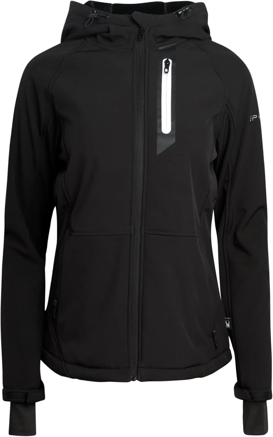 Spyder Womens Softshell Jacket - Lightweight Water Resistant Terry Fleece Zip Up Jacket Womens Windbreaker for Hiking (S-XL)