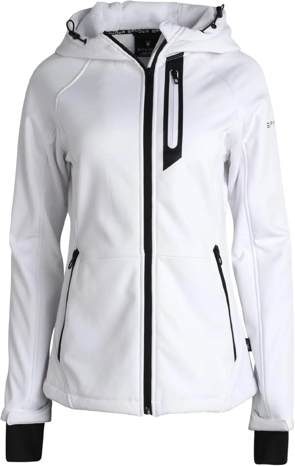Spyder Womens Softshell Jacket - Lightweight Water Resistant Terry Fleece Zip Up Jacket Womens Windbreaker for Hiking (S-XL)