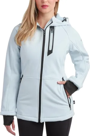Spyder Womens Softshell Jacket - Lightweight Water Resistant Terry Fleece Zip Up Jacket Womens Windbreaker for Hiking (S-XL)