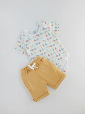 Stylish & Skin-friendly Bodysuit Cord Set for Boys