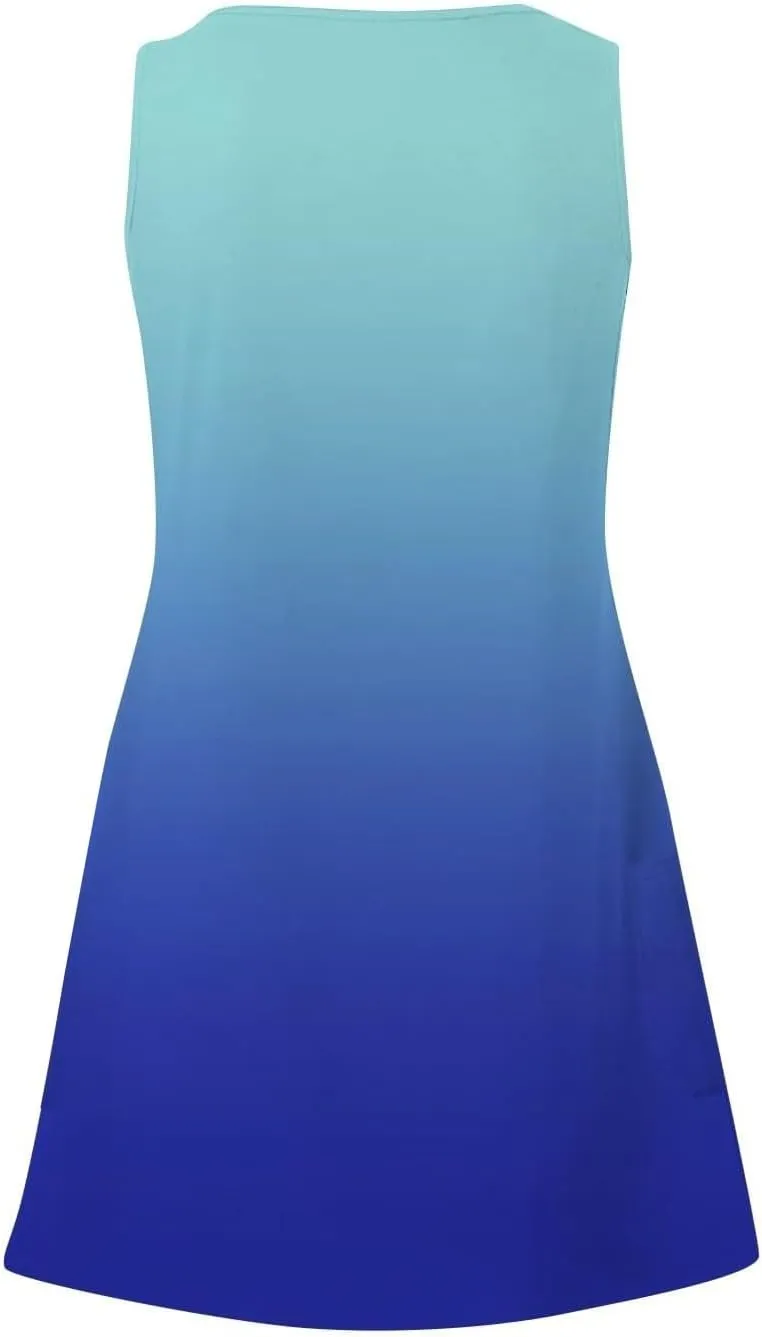 Summer Sleeveless Tank Dress for Women 2025 V Neck Sundresses Boho Dresses Beach Swimsuit Coverup with Pockets