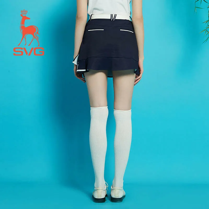 SVG Golf Contrast Ruffle Skirt